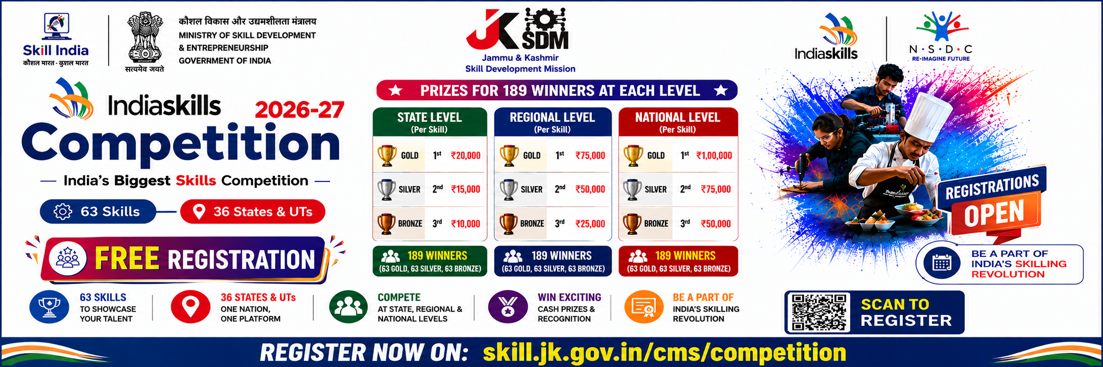 IndiaSkills Competition 2026-27 Banner 1